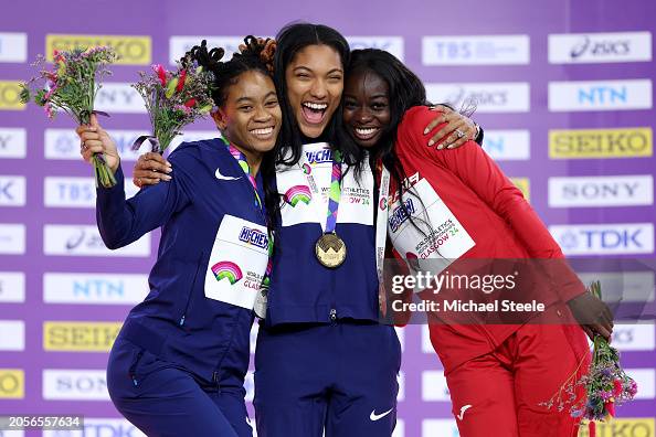 Silver medalist Monae' Nichols of Team United States, gold medalist