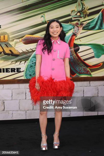 Awkwafina attends the premiere of Universal Pictures' "Kung Fu Panda 4" at AMC The Grove 14 on March 03, 2024 in Los Angeles, California.