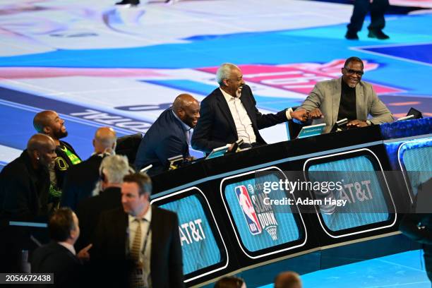 Fred Jones, Mitch Richmond, Darnell Hillman, and Dominique Wilkins as a part of State Farm All-Star Saturday Night on Saturday, February 17, 2024 at...