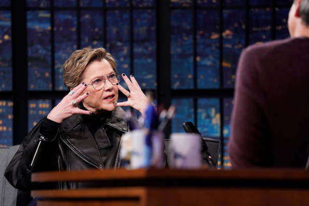 NY: NBC's "Late Night With Seth Meyers" With Guests Annette Bening, Julio Torres (Band Sit-in: Adrian Young)