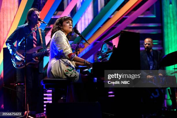 Episode 1934 -- Pictured: Musical guest Norah Jones performs on Wednesday, March 6, 2024 --