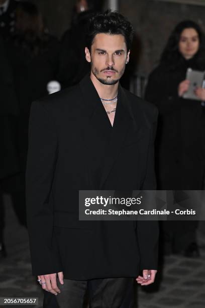 Baptiste Giabiconi attends the Mugler Womenswear Fall/Winter 2024-2025 show as part of Paris Fashion Week on March 03, 2024 in Paris, France.