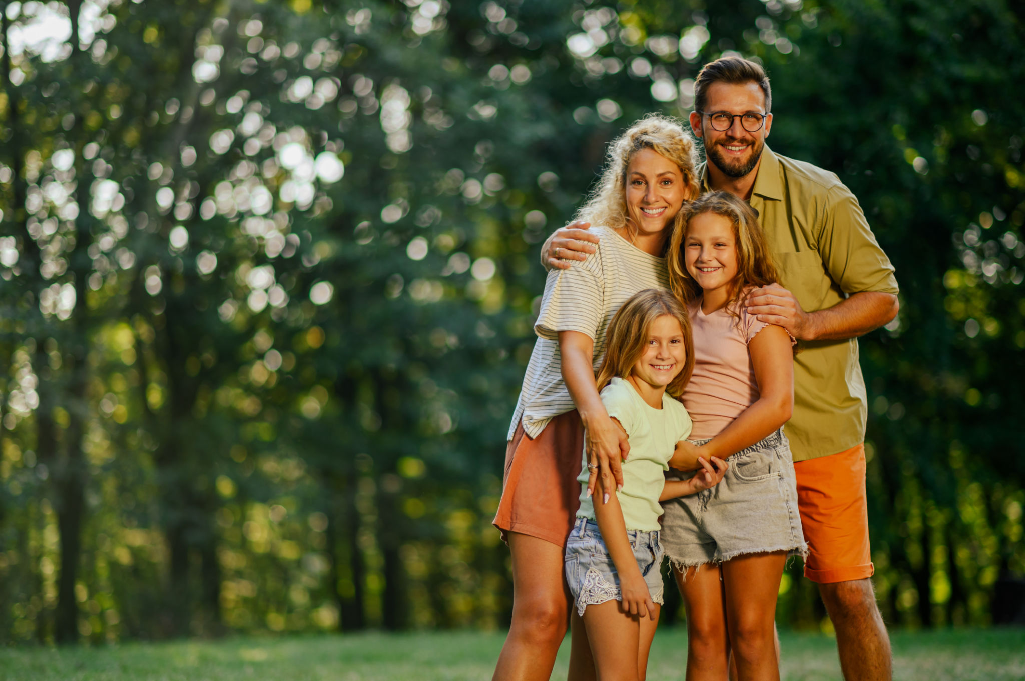 family portrait outdoors