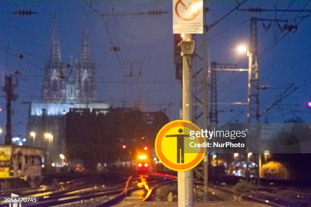 General view of the platform at Deutz train station in Cologne, Germany, on March 7 as the GDL labor union is calling for a nationwide train drivers'...