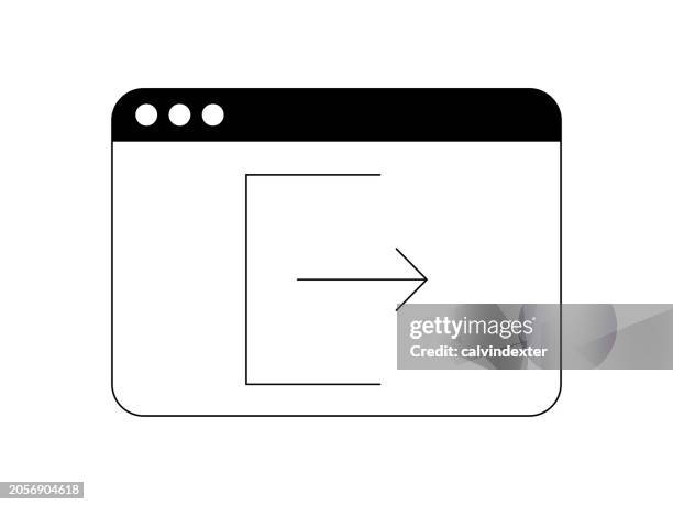 wireframe internet browser design - walking away from computer stock illustrations