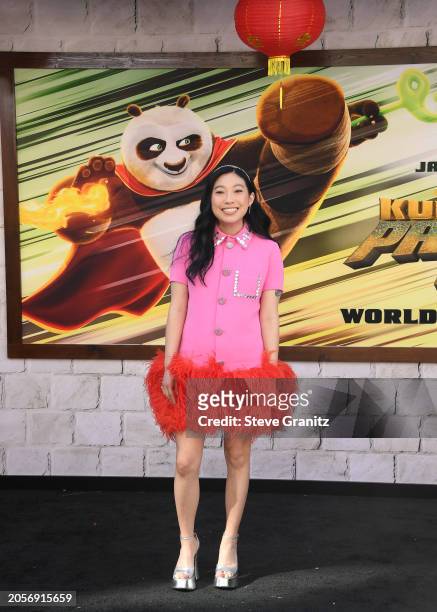 Awkwafina arrives at the Los Angeles Premiere Of Universal Pictures' "Kung Fu Panda 4" on March 03, 2024 in Los Angeles, California.