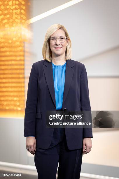March 2024, Lower Saxony, Hanover: Katja Garcia Vila, CFO of Continental AG, stands in front of the annual press conference at the automotive...