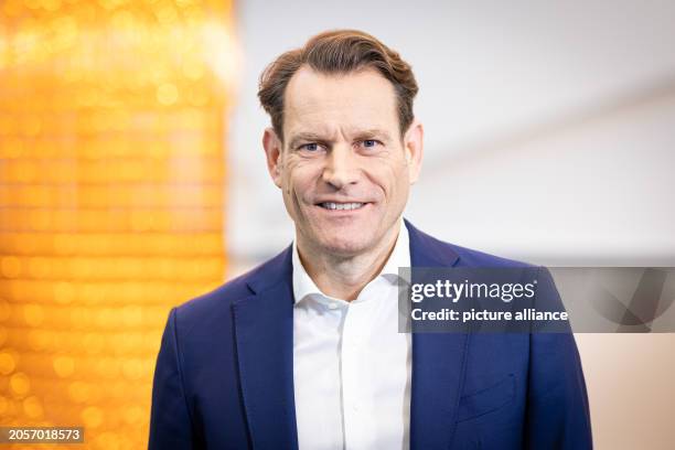 March 2024, Lower Saxony, Hanover: Nikolai Setzer, CEO of Continental AG, stands in front of the annual press conference at the automotive supplier's...