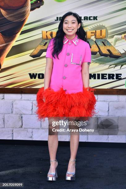 Awkwafina attends the Los Angeles Premiere of Universal Pictures' "Kung Fu Panda 4" on March 03, 2024 in Los Angeles, California.