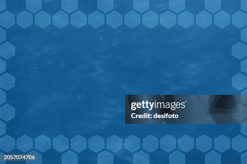 Empty blank pastel bordered rustic retro style blue colored grunge textured scratched whitewashed wall, canvas horizontal monochrome vector backgrounds, copy space and blotches with repeated hexagon shapes repeating border at all sides leaving copy space Empty blank pastel bordered rustic retro style blue colored grunge textured scratched whitewashed wall, canvas horizontal monochrome vector backgrounds, copy space and blotches with repeated hexagon shapes repeating border at all sides leaving copy space