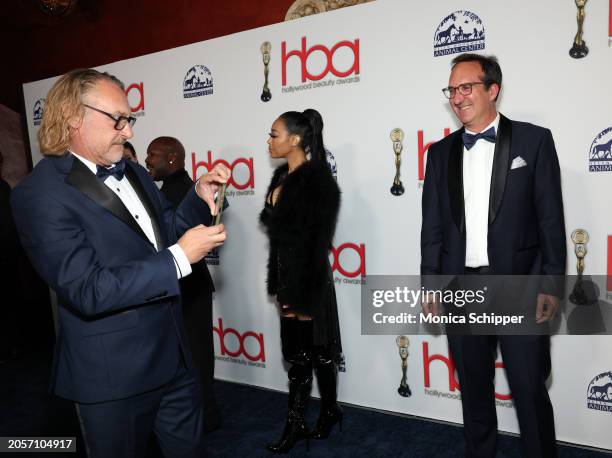 Frazer Harrison and Chris Pizzello attend the 2024 Hollywood Beauty Awards at Taglyan Complex on March 03, 2024 in Los Angeles, California.