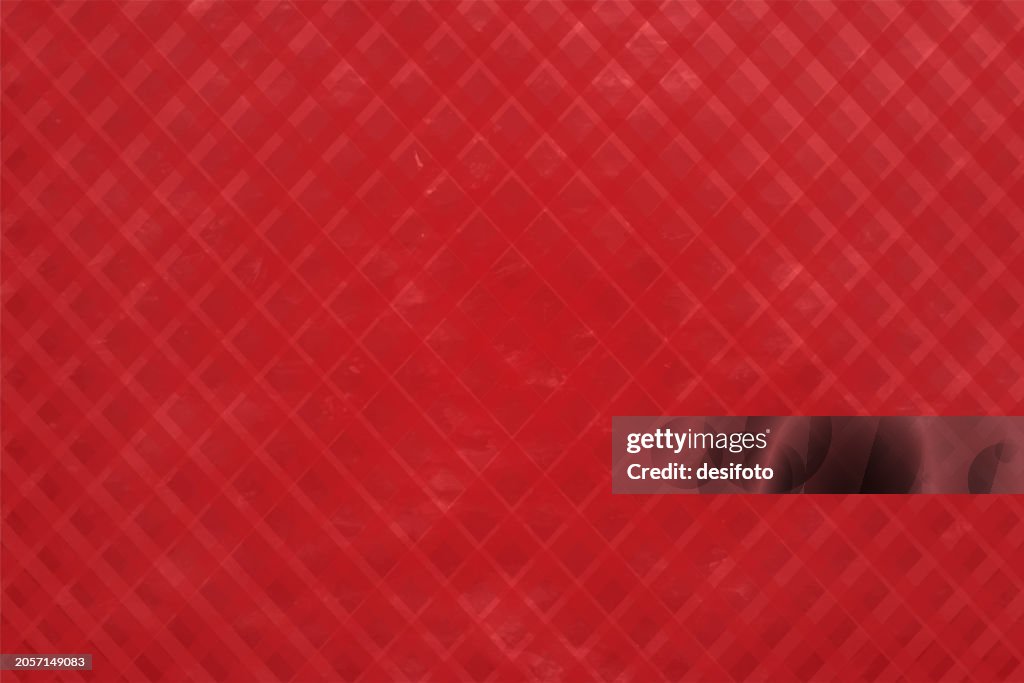 Vibrant Bright Red Or Maroon Coloured Narrow Crisscross Checkered ...