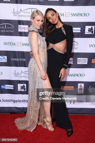 Aria Crescendo and Madalina Ghenea attend the Los Angeles, Italia Festival 2024 on March 03, 2024 in Los Angeles, California.