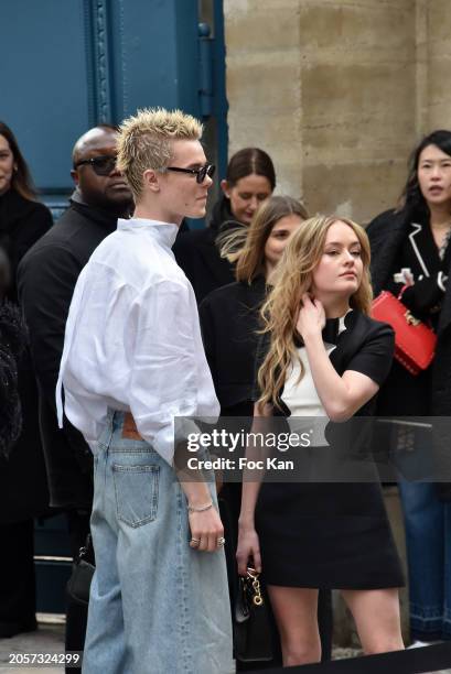 Edvin Ryding and Felicia Truedsson attends the Valentino Womenswear Fall/Winter 2024-2025 show as part of Paris Fashion Week on March 03, 2024 in...