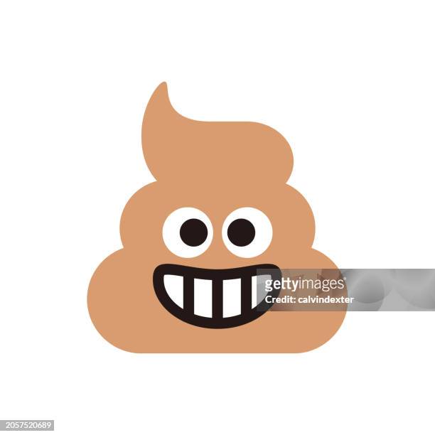 poop emoticon - unpleasant smell stock illustrations