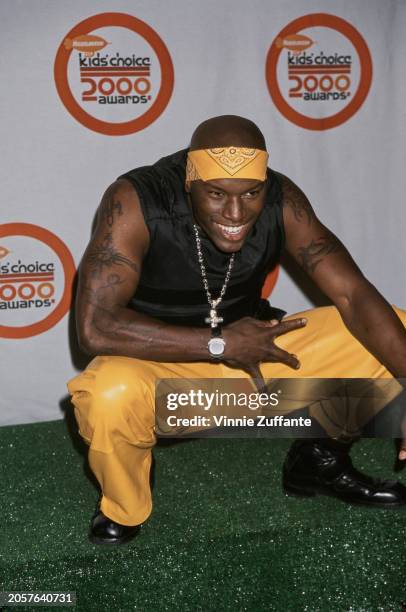 American actor and R&B singer Tyrese attends the 13th Annual Kids Choice Awards at Century Plaza Hotel in Century City, California, 15th April 2000.