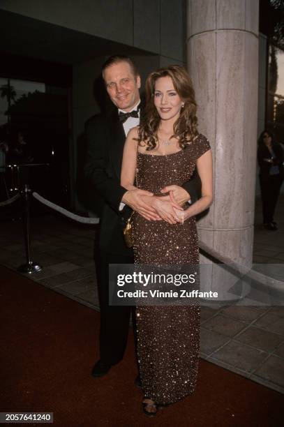 American actors Michael Tylo and Hunter Tylo attend the Movieguide Awards at the Hilton Universal Hotel in Universal City, California, 15th March...