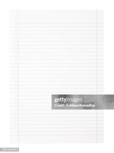 notebook lined paper sheet, educational concept - lijntjespapier stockfoto's en -beelden