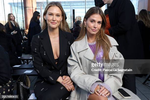 Bar Refaeli and Coral Simanovich Roberto attend the Stella McCartney Womenswear Fall/Winter 2024-2025 show as part of Paris Fashion Week on March 04,...