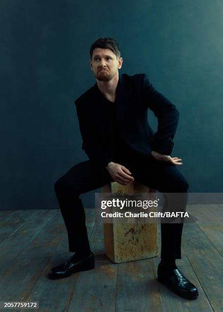 Actor Jack O'Connell is photographed backstage at the 2024 EE BAFTA Film Awards, held at The Royal Festival Hall on February 18, 2023 in London,...