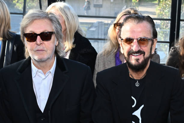 Sir Paul McCartney and Sir Ringo Starr attend the Stella McCartney Womenswear Fall/Winter 2024-2025 show as part of Paris Fashion Week on March 04,...