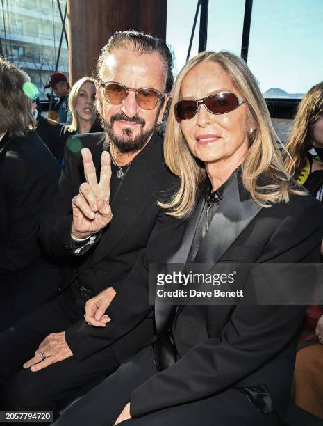 Sir Ringo Starr and Barbara Bach attend the Stella McCartney Winter 2024 show during Paris Fashion Week on March 04, 2024 in Paris, France.