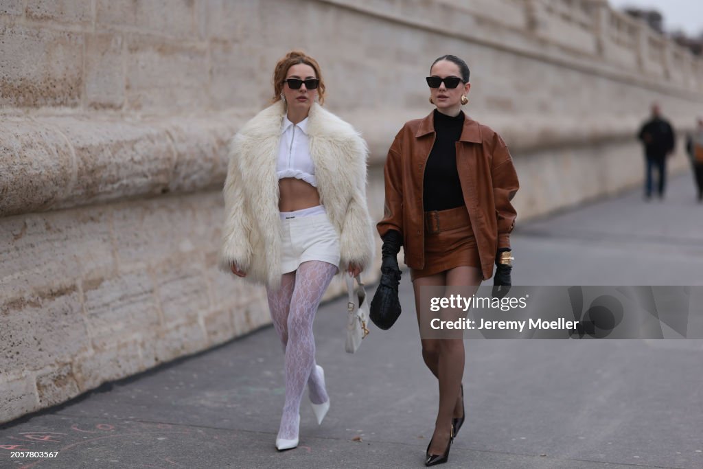Street Style - Paris Fashion Week - Womenswear Fall/Winter 2024/2025 - Day Five
