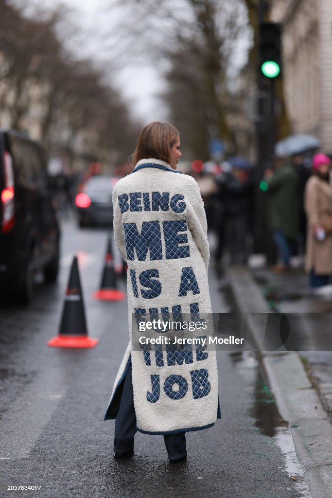Street Style - Paris Fashion Week - Womenswear Fall/Winter 2024/2025 - Day Six