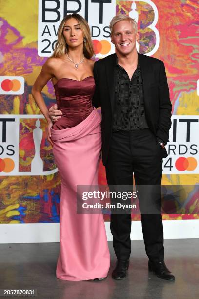 Sophie Haboo and Jamie Laing attend the BRIT Awards 2024 at The O2 Arena on March 02, 2024 in London, England.