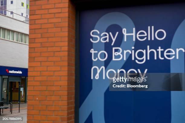 Nationwide Building Society branch, left, and a Virgin Money UK Plc bank branch, right, in Middlesbrough, UK, on Thursday, March 7, 2024. Nationwide...