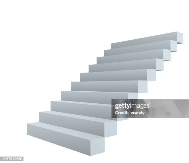 bildbanksillustrationer, clip art samt tecknat material och ikoner med steps on white - trappa
