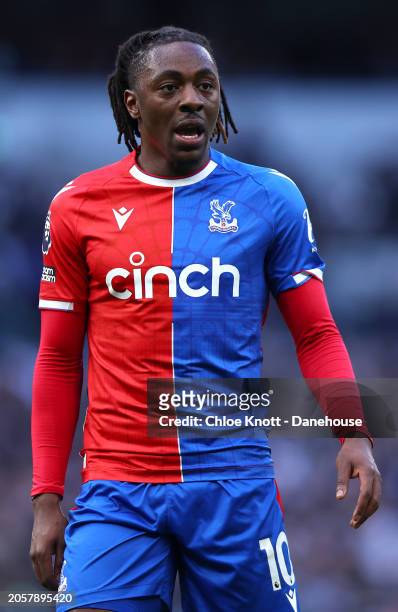 Eberchi Eze of Crystal Palace looks on during the Premier League match between Tottenham Hotspur and Crystal Palace at Tottenham Hotspur Stadium on...