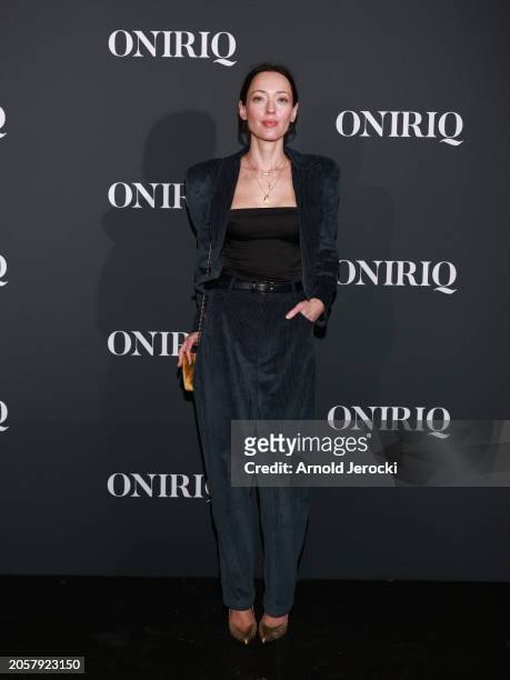 Gaelle Pietri attends the OniriQ Fashion Show as part of the Paris Fashion Week on February 28, 2024 in Paris, France.