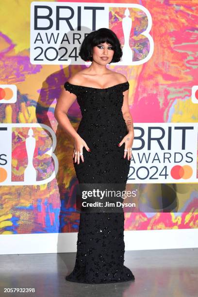 Raye attends the BRIT Awards 2024 at The O2 Arena on March 02, 2024 in London, England.
