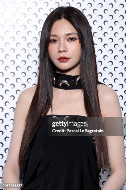 Shen Mengchen attends the Marine Serre Womenswear Fall/Winter 2024-2025 show as part of Paris Fashion Week on March 04, 2024 in Paris, France.