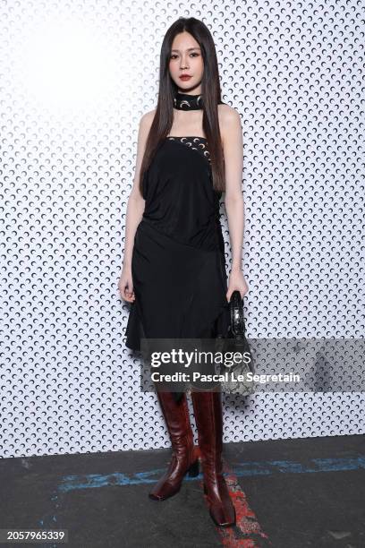 Shen Mengchen attends the Marine Serre Womenswear Fall/Winter 2024-2025 show as part of Paris Fashion Week on March 04, 2024 in Paris, France.