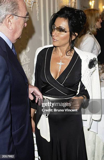 Nancy Dell'Ollio, girlfriend of England football manager Sven Goran Eriksson, attends the Variety Club Sports Awards on June 5, 2003 at The Lancaster...