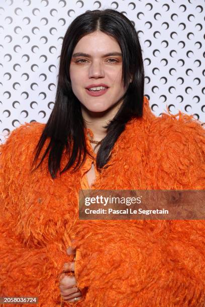 Soko attends the Marine Serre Womenswear Fall/Winter 2024-2025 show as part of Paris Fashion Week on March 04, 2024 in Paris, France.