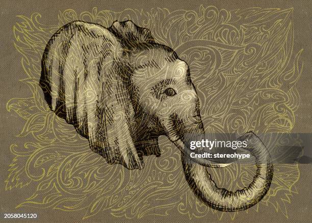 elephant ornament - husk 幅插畫檔、美工圖案、卡通及圖標