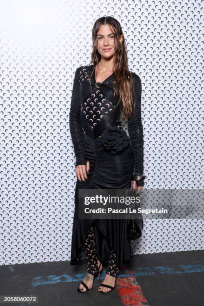 Clara Berry attends the Marine Serre Womenswear Fall/Winter 2024-2025 show as part of Paris Fashion Week on March 04, 2024 in Paris, France.