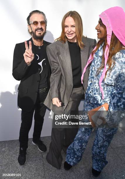 Sir Ringo Starr, MIA and Stella McCartney attend the Stella McCartney Winter 2024 show during Paris Fashion Week on March 04, 2024 in Paris, France.