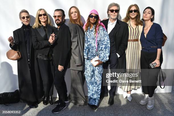 Charlotte Rampling, Barbara Bach, Sir Ringo Starr, Stella McCartney, MIA, Sir Paul McCartney, Nancy McCartney and Mary McCartney attend the Stella...