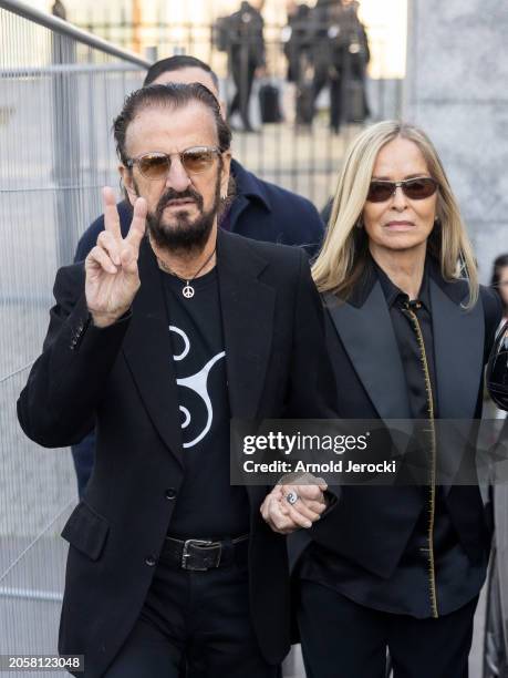 Ringo Starr and Barbara Bach attends the Stella McCartney Womenswear Fall/Winter 2024-2025 show as part of Paris Fashion Week on March 04, 2024 in...