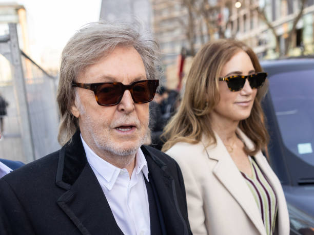 Paul McCartney and Nancy McCartney attends the Stella McCartney Womenswear Fall/Winter 2024-2025 show as part of Paris Fashion Week on March 04, 2024...