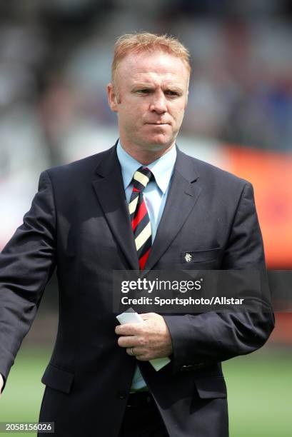 July 24: Alex Mcleish, Glasgow Rangers Manager in action before the Pre Season Friendly match between Fulham and Glasgow Rangers at Craven Cottage on...