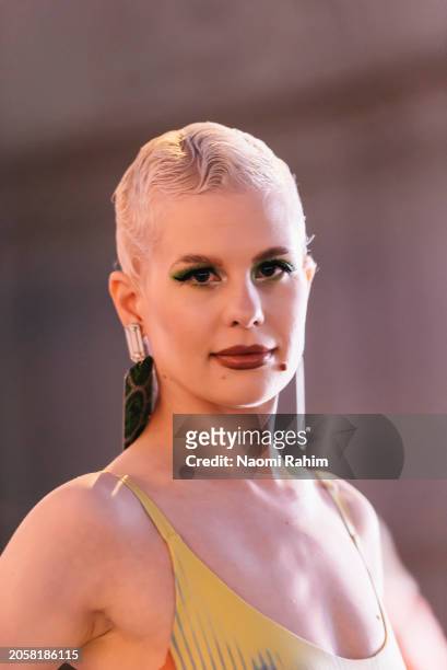 An attendee wears a Jean-Paul Gaultier dress at Melbourne Fashion Festival 2024 on March 04, 2024 in Melbourne, Australia.