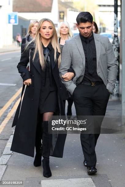 Georgia Harrison with her new boyfriend Anton Danyluk at Chelmsford Crown Court in Essex on March 04, 2024 in Chelmsford, England.