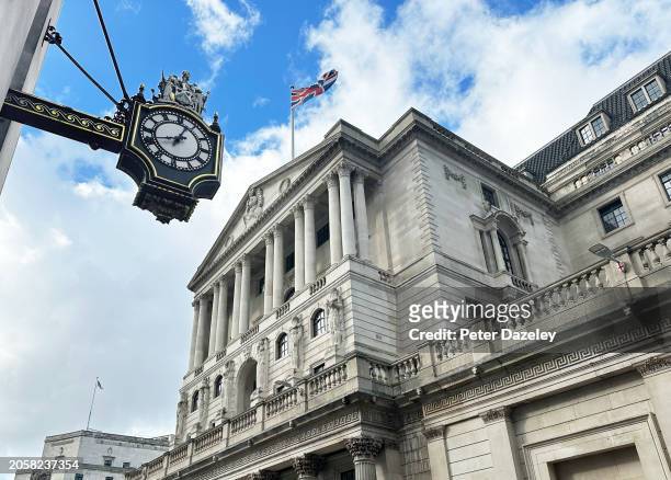 1st March 2024: A view of the exterior of the Bank of England. Threadneedle Street