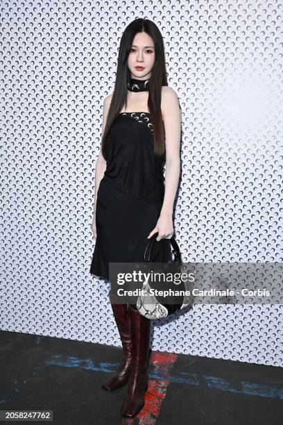 Shen Mengchen attends the Marine Serre Womenswear Fall/Winter 2024-2025 show as part of Paris Fashion Week on March 04, 2024 in Paris, France.