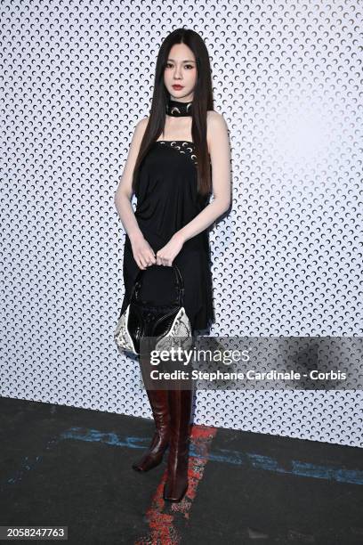 Shen Mengchen attends the Marine Serre Womenswear Fall/Winter 2024-2025 show as part of Paris Fashion Week on March 04, 2024 in Paris, France.